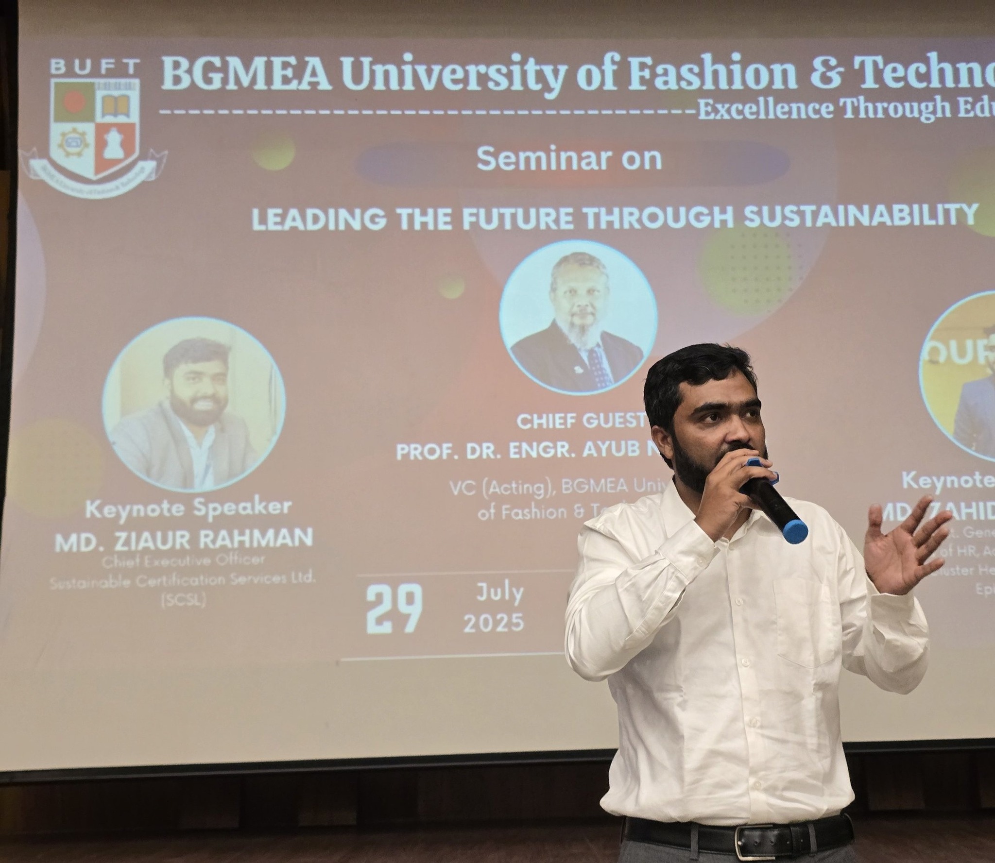 Seminar on "𝐋𝐞𝐚𝐝𝐢𝐧𝐠 𝐭𝐡𝐞 𝐅𝐮𝐭𝐮𝐫𝐞 𝐓𝐡𝐫𝐨𝐮𝐠𝐡 𝐒𝐮𝐬𝐭𝐚𝐢𝐧𝐚𝐛𝐢𝐥𝐢𝐭𝐲" organized by BGMEA University of Fashion & Technology