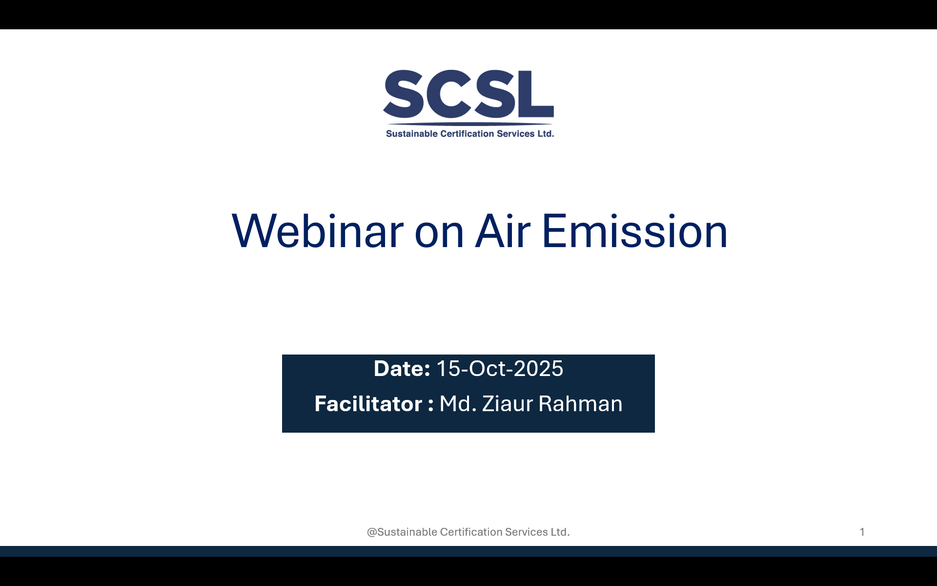 Successful Completion of Our Webinar on Air Emission