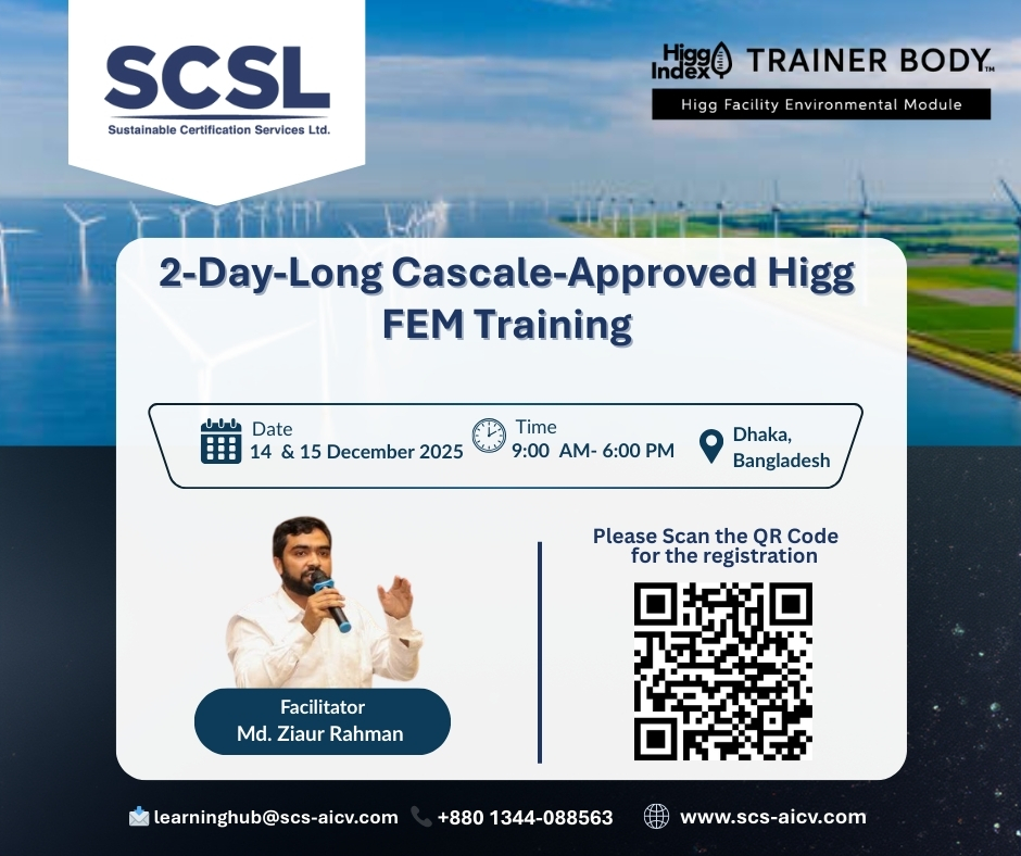 2 Days Long Cascale Approved Higg FEM Training