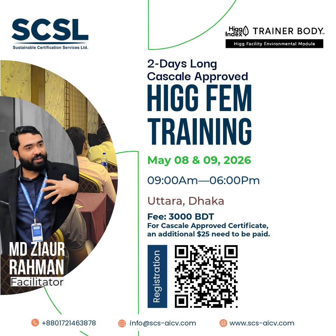 2 Days Long Cascale Approved Higg FEM Training