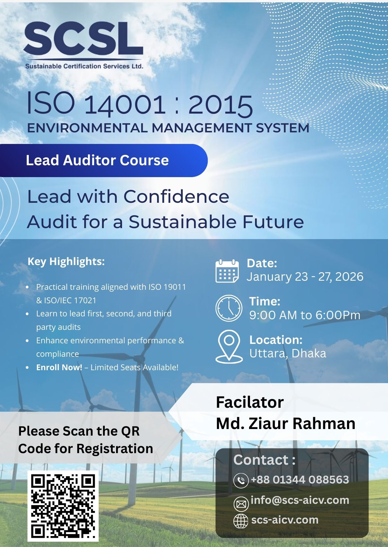 ISO 14001:2015 Environmental Management System – Lead Auditor Course