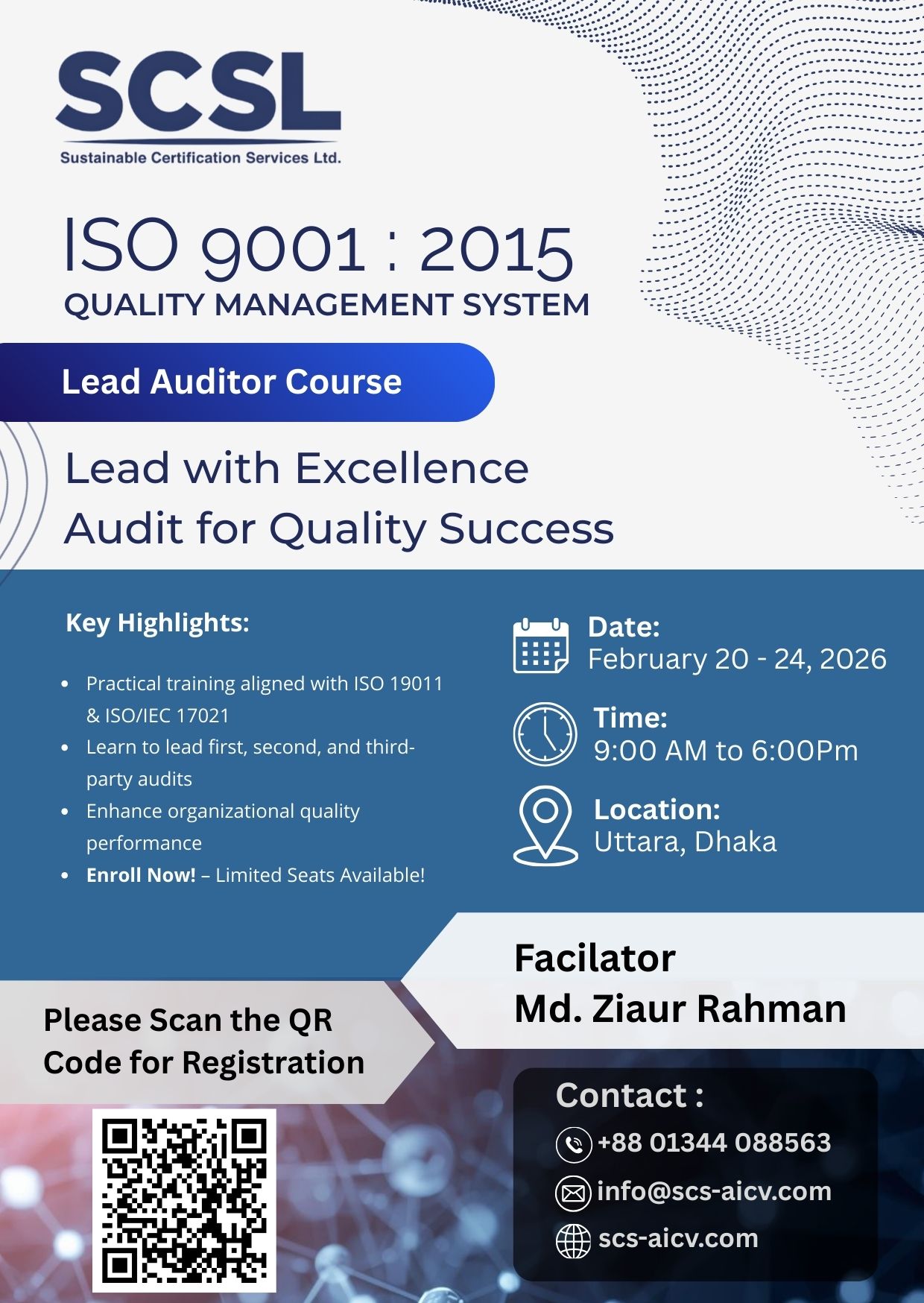 ISO 9001:2015 Quality Management System – Lead Auditor Course